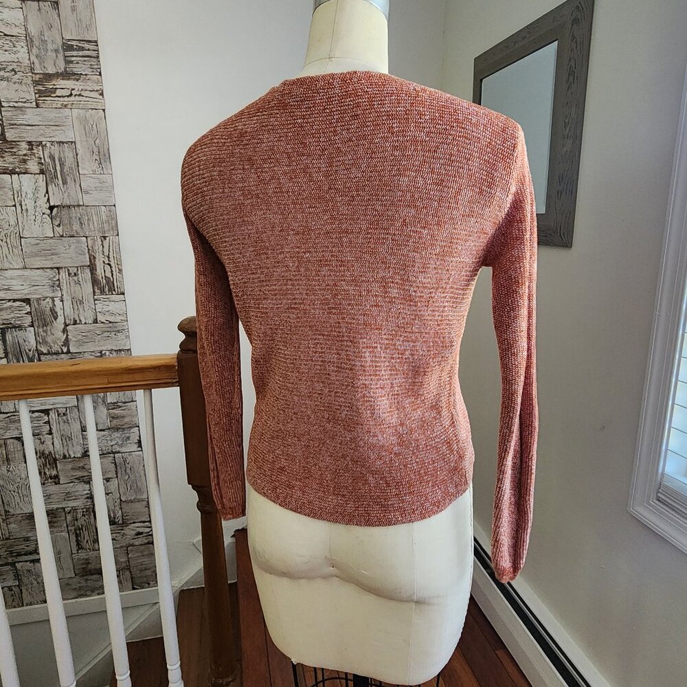 J. CREW Rust Orange Knit Sweater Size XXS - Picture 4 of 8